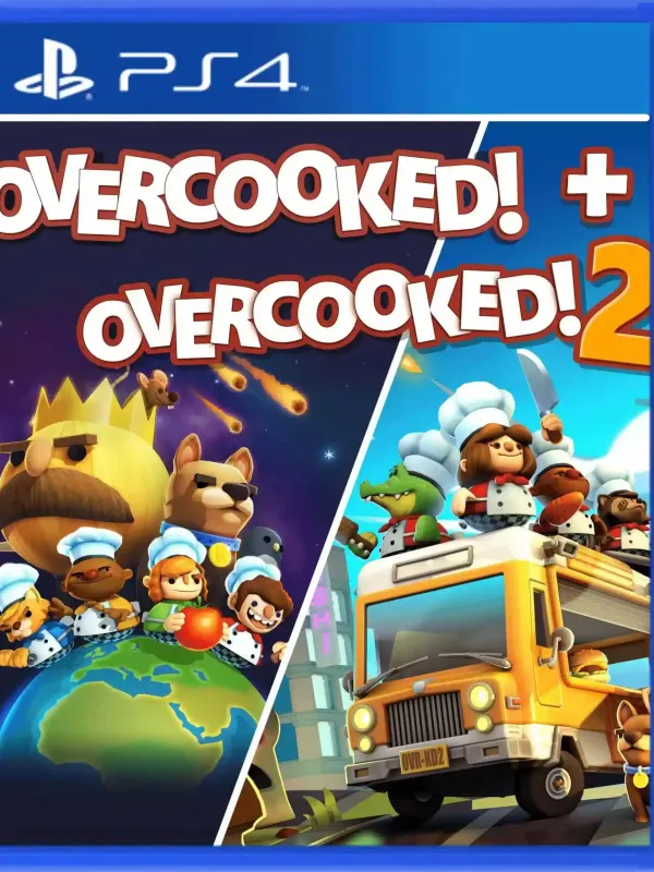Portada de Overcooked! + Overcooked! 2 para PS4